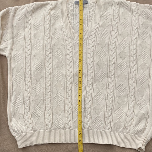 Spectacular JACK NICKLAUS V-Neck UNISEX Ivory Sweater ⛳️ - Picture 6 of 7
